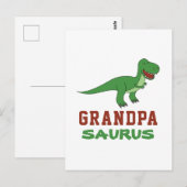 恐竜ＴＲＥＸおじいちゃんアブエロ・グランパサウルス ポストカード (正面/裏面)