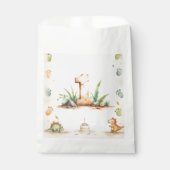 恐竜1歳の誕生日のお祝いバッグワンサウルスパーティー フェイバーバッグ (正面)