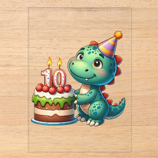 恐竜10歳の誕生日 アクリル招待状