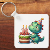 恐竜10歳の誕生日 キーホルダー (正面)