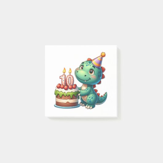 恐竜10歳の誕生日 ポストイット (正面)