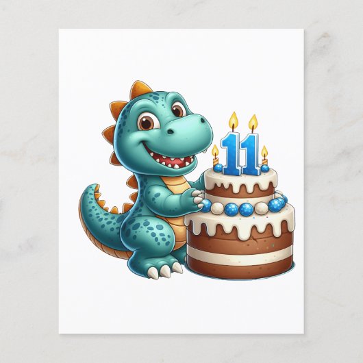 恐竜11歳の誕生日 チラシ (正面)
