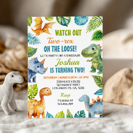 恐竜2レックス誕生日招待状 招待状