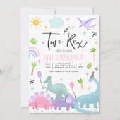 恐竜2レックス2nd誕生日パーティー 招待状 (正面)