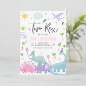 恐竜2レックス2nd誕生日パーティー 招待状 (スタンド正面)