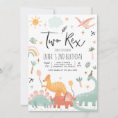 恐竜2レックス2nd誕生日パーティー 招待状 (正面)