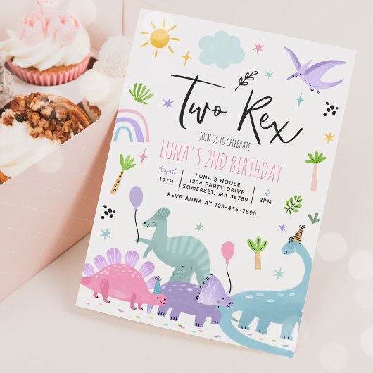 恐竜2レックス2nd誕生日パーティー 招待状