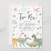 恐竜2レックス2nd誕生日パーティー 招待状 (正面)