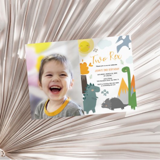 恐竜2レックス2nd誕生日フォトパーティー 招待状