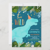 恐竜2ワイルド誕生日ボーイダーズ誕生日 招待状 (正面)