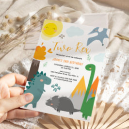 恐竜2歳レックス2歳パーティの招待状 招待状