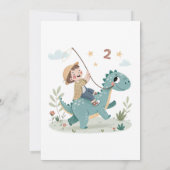 恐竜2歳 招待状 (裏面)