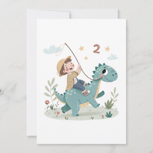 恐竜2歳 招待状 (裏面)