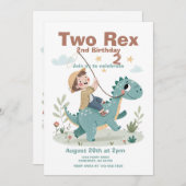 恐竜2歳 招待状 (正面/裏面)
