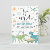 恐竜2野生2番目の誕生日パーティー 招待状 (スタンド正面)