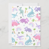 恐竜2野生2番目の誕生日パーティー 招待状 (裏面)