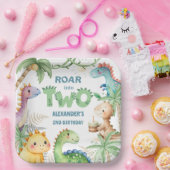 恐竜2ndバースデーボーイジュラシック・ディノ ペーパープレート (パーティー)