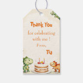 恐竜2nd誕生日ありがとうメッセージカード ギフトタグ (正面)