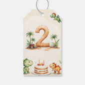 恐竜2nd誕生日ありがとうメッセージカード ギフトタグ (裏面)