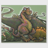 恐竜2x3' 60#壁ポスター ラッピングペーパー (フラット)