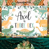 恐竜3つのレックスディノバックドランドバナー誕生日 横断幕