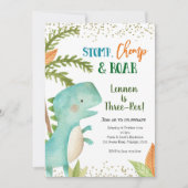 恐竜3レックス誕生日招待状 招待状 (正面)