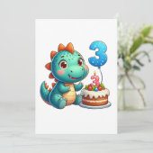 恐竜3歳の誕生日 シーズンカード (スタンド正面)