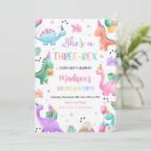 恐竜3歳レックス3歳パーティー 招待状 (スタンド正面)