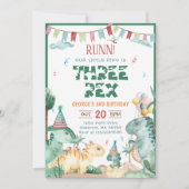 恐竜3歳レックス3歳パーティー 招待状 (正面)