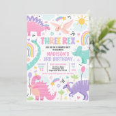 恐竜3歳レックス3歳パーティー 招待状 (スタンド正面)