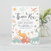 恐竜3歳レックス3歳パーティー 招待状 (スタンド正面)