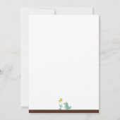 恐竜4-A-Saurusキッズ4誕生日招待状 招待状 (裏面)