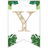 恐竜4th誕生日パーティー金ゴールドティラノサウルスレックス バンティングフラッグ (第2の旗)