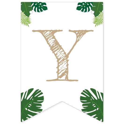 恐竜4th誕生日パーティー金ゴールドティラノサウルスレックス バンティングフラッグ (第2の旗)