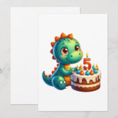 恐竜5歳の誕生日 シーズンカード (正面/裏面)