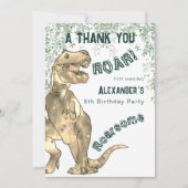 恐竜5th誕生日パーティーありがとう サンキューカード (正面)