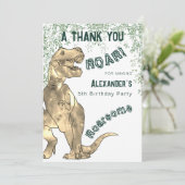 恐竜5th誕生日パーティーありがとう サンキューカード (スタンド正面)