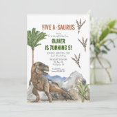 恐竜5th誕生日パーティーへの招待 セーブザデート (スタンド正面)