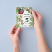 恐竜5th誕生日パーティー写真バジェット チラシ (手)