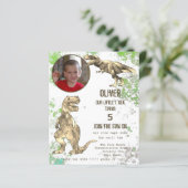 恐竜5th誕生日パーティーTレックス少年フォトグリーン (スタンド正面)