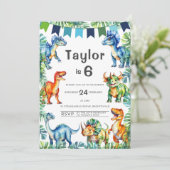 恐竜6誕生日 招待状 (スタンド正面)