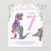 恐竜7th誕生日パーティーピンク・バジェット (正面)