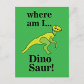 恐竜 どこにいるの？ 面白い ポストカード (正面)