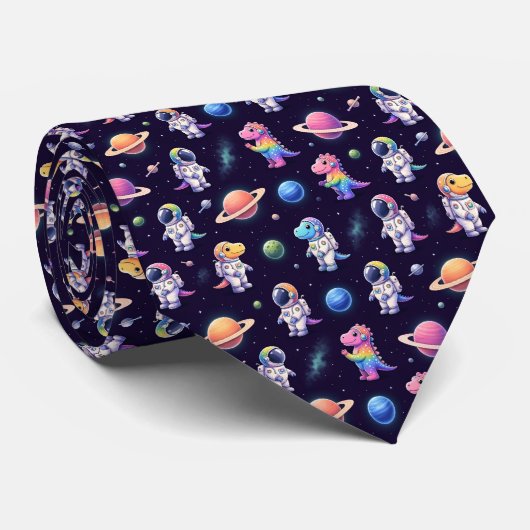 恐竜 インタラクティック惑星 太陽系 ネクタイ (ロール)