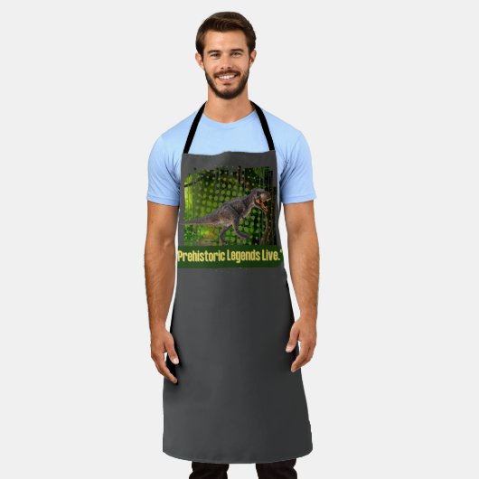 恐竜 エプロン (着用した状態)