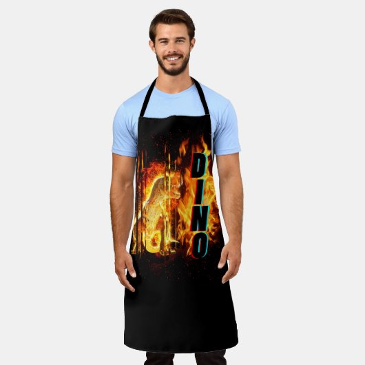 恐竜 エプロン (着用した状態)