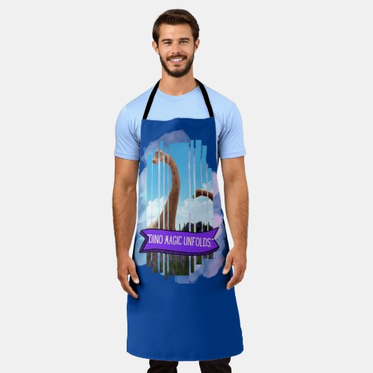恐竜 エプロン (着用した状態)