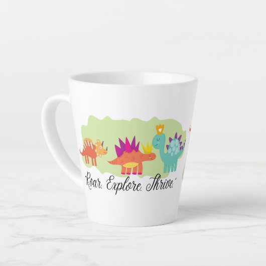 恐竜 カフェラテマグ (左アングル)