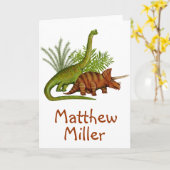 恐竜 カード (黄色い花)