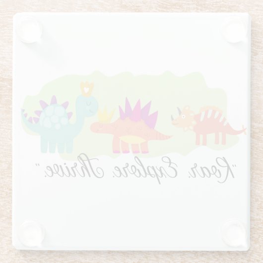 恐竜 ガラスコースター (裏面)